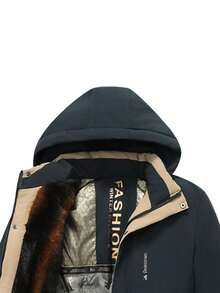 新款秋冬男士户外徒步石墨烯加厚防水保暖可拆卸连帽休闲夹克