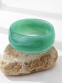 1 件女士优雅树脂手链，简约百搭风格，独特的海滩度假休闲配饰 - 綠色 - 查看 6