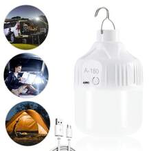 Bombilla recargable con batería, luz de emergencia compacta y redonda, adecuada para luces de pared sin cableado, carga USB, batería de 500mAh - Multicolor - Ver 2