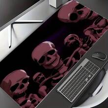 Extra Large Gaming Mouse Pad, Skull Pattern Design, Rubber Base, Rectangular Non-Slip Desk Mat, Precision Edges, Washable, Non-Slip E-Sports Computer Mouse Pad - A - Xem 6