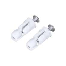 2 tornillos de asiento de inodoro con fijación superior, tapa de tuerca, tapa de sartén, kit de montaje de agujeros ciegos, accesorios universales de baño, accesorios de repuesto para tapa de inodoro, - 1 - Ver 4
