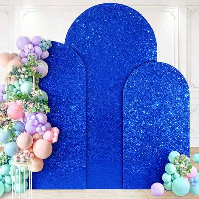 5ft/6ft/6.6ft/7.2ft Arched Sequin Backdrop Circular CHIARA Backdrop For Wedding, Birthday Party, Photography Decor (Stool Not Included)
