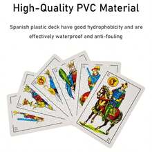 2pz De Baraja Española De Carton Juego De Mesa Cartas - Negro - Ver 3