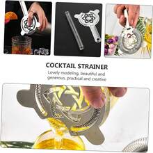 TOYANDONA Colador para Cócteles de Acero Inoxidable Filtro Resistente para Barra Estándar para Hielo y Frutas Machacadas Bebidas - 1 - Ver 4