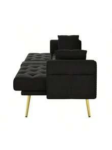 Sofas & Couches - Black + Velvet + 2 Seat - View 5