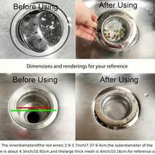 2pcs 304 Stainless Steel Kitchen Sink Filter - Durable Anti-Rust Design, Easy-To-Clean Drainage Filter, Suitable For Odor Removal And Drainage Protection Of Sinks, Floors And Vegetable Basins.Home And Living New In,Kitchen Essentials,Gadgets,Kitchen Accessories. - Silver - View 7