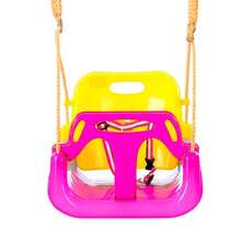 Columpio para bebé niños y niñas 3 en 1 multiusos para patio jardín exterior e interior, columpio de cuerda para niños de 1 a 6 años juegos infantiles. - Rosa - Ver 7