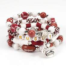 Set de pulseras deportivas de en 2025 para el extranjero - Voleibol, Fútbol, Béisbol, Baloncesto, Diseño con letras en inglés - voleibol - Ver 16