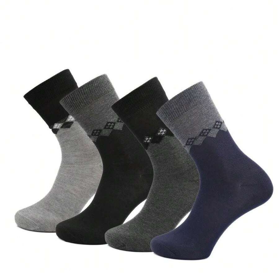12 pares de calcetines de crecimiento para hombres, calcetines deportivos casuales - Combinación 2 - Ver 1