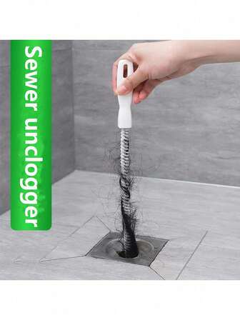 1pc/4pcsPcs(45cm) Drain Cleaning Tool Set , Includes Flexible Drain Remover And Brush, Hair Clog Remover For Sink, Shower, And Bathtub, Effectively Captures Hair And Cleans Pipes For Kitchen And Bathroom Home Bathroom Decor Summer Back To School Christmas