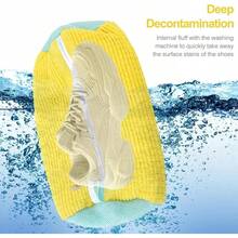 EstiloBolsa De LavanderíA Para Zapatos, Bolsa De Zapatos Mejorada Para Lavadora Que Mantiene Limpieza De 360 ° , Bolsa De Lavado Duradera Con Cierre Oculta Para Zapatos De Tenis, Pantuflas (Gris)VersióN Mejorada - Azul - Ver 7