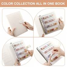 80 Nail Colors Magnetic Display Book With Binder, Detachable Nail Color Chart Book Nails Color Sample Exhibition Album With Nail Tape And Nail Tips - Multicolor - View 3
