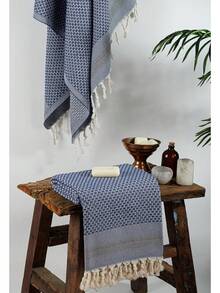 DEMMEX - Toalla turca de baño y playa de micro gofres,% algodón certificado Oeko-TEX, de lujo, ultra suave, de secado rápido, ligera, toalla de baño de algodón, textura de burbujas de algodón - Caqui negro - Ver 11