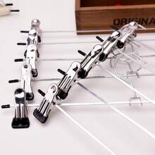 5/10/20pcs Metal Pant Hangers With Clips - Ultra Thin, Space-Saving Design, Suitable For Skirts, Shorts And Pants - Durable Clothing Storage Solution, Clothes Hangers - Multicolor - View 10