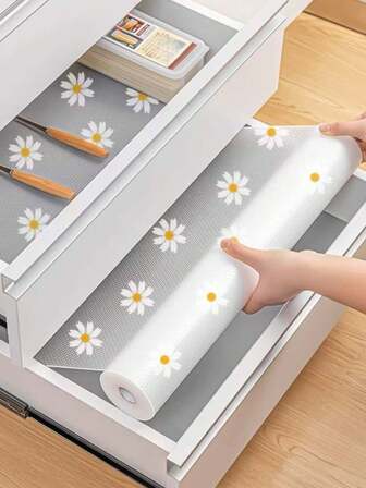 1pc (30cm*100cm/45cm*100cm) Thick Waterproof & Mildew-Proof Drawer Liner, Anti-Oil & Anti-Moisture For Cabinet, Refrigerator, Shoe Rack, Trimmable