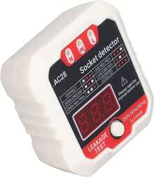 Probador de Enchufe de Cable a Tierra, Probador de Salida de Fuga Eléctrica LCD para Granja (Enchufe de EE. UU. 110V) - 1 - Ver 1