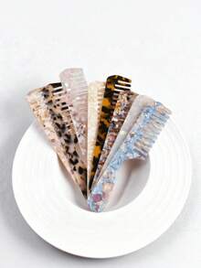 8pcs/4pcs Multi-Color Acetate Wide-Tooth Detangling Hair Brush, 18cm Portable Styling Comb Suitable For Various Occasions, Cute Grooming Tool Gift, Casual ,Hair Styling Kit - Multicolor - View 6