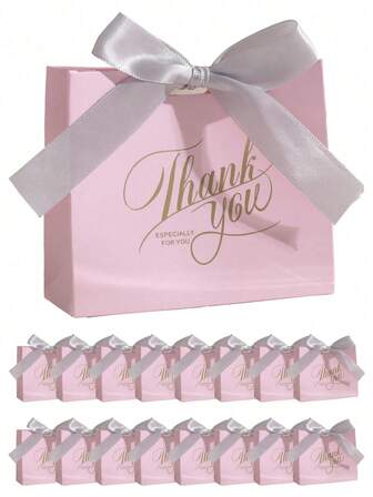 1-6 piezas Bolsas de regalo de agradecimiento, mini bolsas de caramelos con lazos, perfectas para fiestas, cumpleaños, bodas, despedidas de soltera, regalos de invitados de boda, cajas de regalo, decoración de recepción de bodas, Día de San Valentín. Cajas de boda creativas, cajas de regalo pequeñas de lujo para embalaje de pequeños regalos de boda, cajas de regalo de fiesta de cumpleaños, bolsas de fiesta, decoraciones de regalo de vacaciones, decoraciones de boda y otras ocasiones
