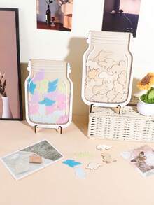 1PC Classroom Star Reward Jar -Wooden, Perfect For Home & School Motivation ForTeachers Classroom Reward Jar Back To School,Gift For Friends