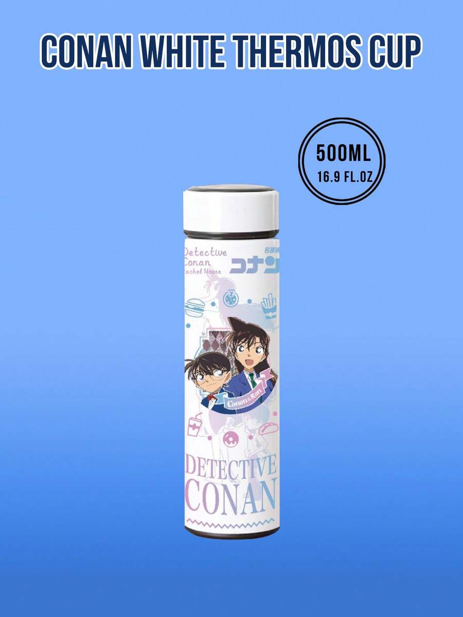 Cốc giữ nhiệt thép không gỉ Detective Conan 316 (500ML) – Cốc Anime chủ đề màu pastel in hình Conan và Shinichi, giữ nhiệt/lạnh lâu dài, hoàn hảo cho người hâm mộ Conan/thanh thiếu niên uống nước hàng ngày (sử dụng khi đi học/đi làm/đi chơi/giải trí), Bộ sưu tập Anime bí ẩn dễ thương, Quà tặng lý tưởng cho người yêu Anime (tuyệt vời cho sinh nhật/trao đổi đồ lưu niệm Anime/trở lại trường học) - Cốc giữ nhiệt Conan Changbai 02 - Xem 1