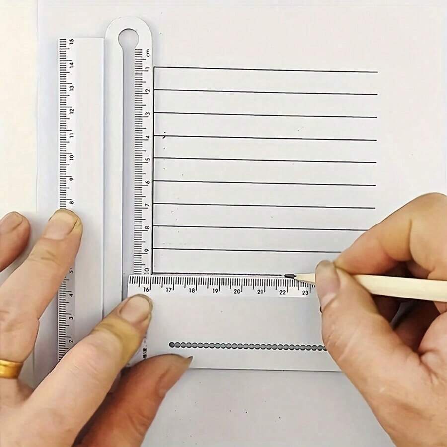 0.01 Accuracy ABS Material Multifunctional Folding Geometric Drawing Ruler - Mathematical Line Circular Geometry Template With Angle Measurement For School Office Drafting - trắng - Xem 1
