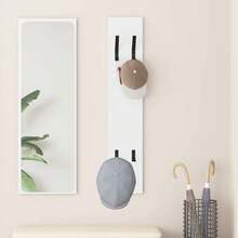 Wall-Mounted Coat Rack White 20 X 1.5 X 100 Cm Engineered Wood - Putih - View 2