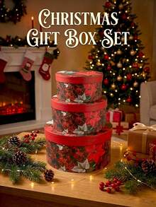Set regalo da tre pezzi, confezione regalo per le feste di Natale, confezione regalo di Babbo Natale.