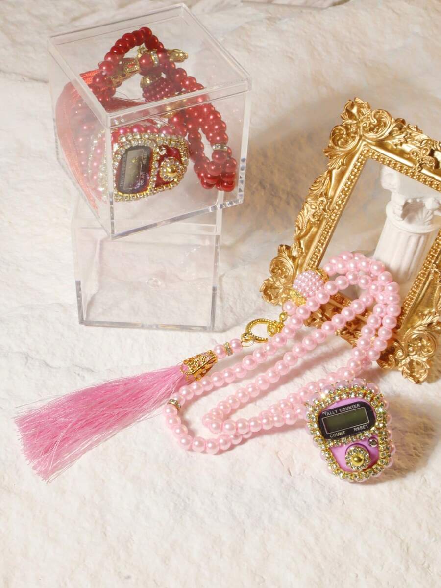 1个/5个/10个装新款计数器，适用于斋月、圣诞节、万圣节、节日等场合，电子手动按钮计数器，迷你便携环形计数器，拇指按压计数器，适合学习、运动和其他计数活动 - 彩色 - 查看 1