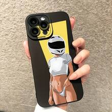 Estuche de Teléfono Creativo con Ilustración de Chica en Motocicleta Bikini Nueva - Apto para iPhone 11/12/13/14/15/16 Pro Max/Plus, Estuche Antigolpes Completo/Impreso/Funda UV, Regalo para Novio/Novia - Oscuro-689 - Ver 7