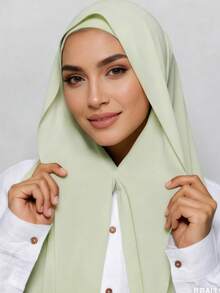 1 Stück Damen Chiffon Kapuzenschal mit Kordelzug und Magnetverschluss, Hijab Schals - atmungsaktiv & bequem für den täglichen Gebrauch zu Kleidern