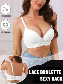 حمالة صدر من الدانتيل مع سلك داعم، حمالة صدر نسائية من الدانتيل مع حافة مطاطية داعمة، قطعة واحدة