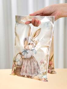 10/25/50pcs Easter Small Gift Handbags Sweet Bags, Easter Retro Cute Rabbit Design Gift Bags For Easter Party Decorations, Small Treat Gift Packaging Bags, Happy Easter Gift Bakery Packing Supplies,Home Decor,Table Decor,Easter Bunny Design Gift Bags Candy Bags,Easter Bunnies Decor,Easter Eggs Decor,Rabbit Decor,2026 New Year Decor,Easter Bunnies Gift - Easter Retro - View 9