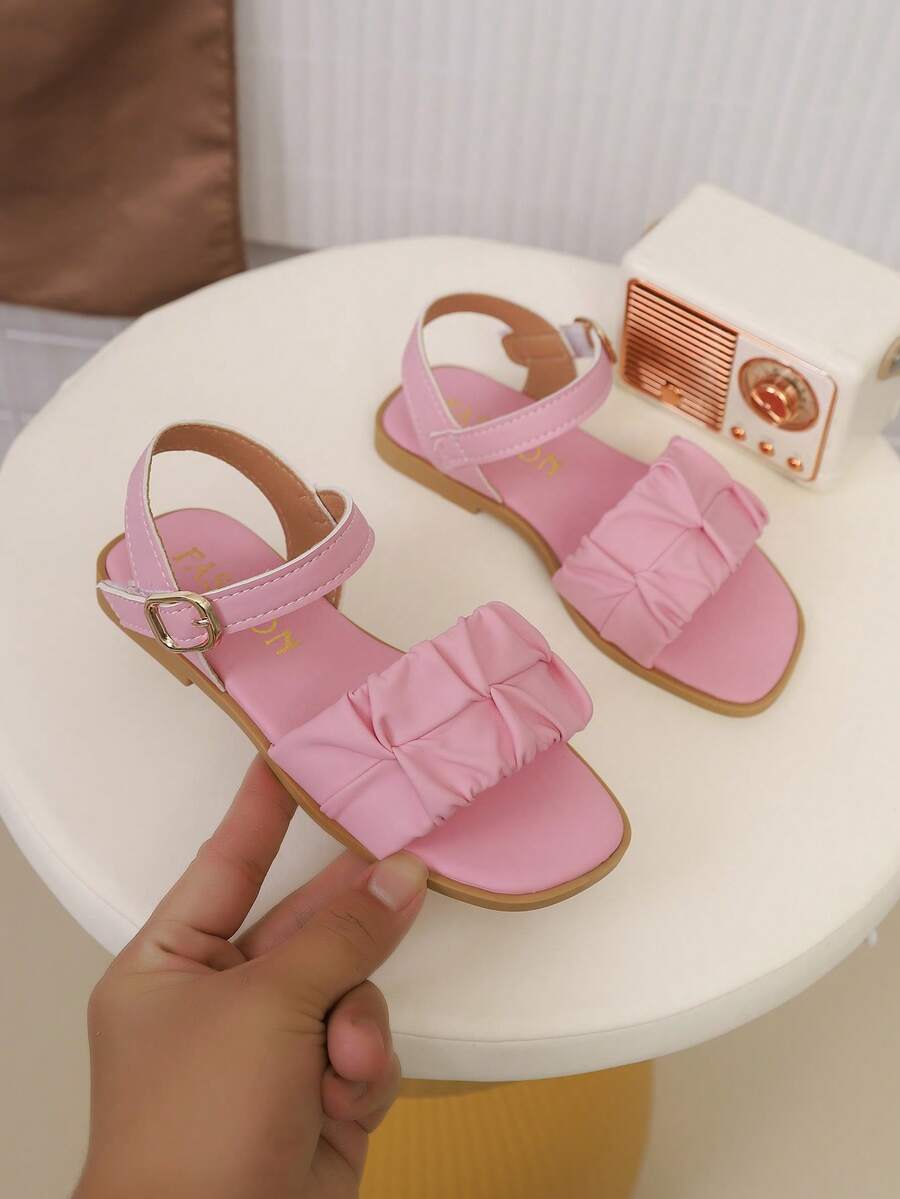 Sandal Anak Modis, Desain Ujung Sandal dengan Hiasan Gesper Logam Musim Panas Terbaru, Sandal Anti Selip Tahan Aus untuk Aktivitas Luar Ruangan, Sandal Pantai Modis & Serbaguna