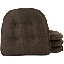 Klear Vu Gripper Tufted Furniture Safe Non-Slip Dining Chair Cushion, Chestnut, 4-Pack(4 Unidad (Paquete de 1) Castaño macizo) - Multicolor - Ver 1