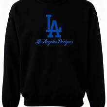 ChristmasMay Include A Gray Sweatshirt With A  LA Dodgers Logo And The Text (2)Loose And Comfortablewinter Clothes For Men - Black - View 1