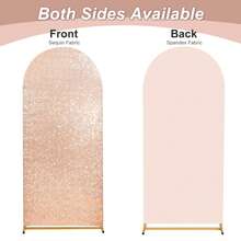 Phông nền tròn đính sequin hình vòm CHIARA kích thước 5ft/6ft/6.6ft/7.2ft dùng cho đám cưới, tiệc sinh nhật, trang trí chụp ảnh (Không bao gồm khung đỡ vòm) - Hoa hồng vàng - Xem 3