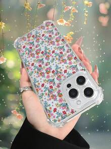 1 pieza Funda de teléfono con diseño de flores multicolores en estilo campestre, estilo fresco y alegre, funda transparente resistente a golpes, ligera y con corte preciso, compatible con iPhone 17/16/15/14/13/12/11/XS/XR/X/PLUS/PRO/PROMAX, compatible con Galaxy A34/A35/A54/A55, Galaxy S20/S21/S22/S23/S24 Ultra/Plus, compatible con Moto/Galaxy/Redmi/Honor/OPPO, regalo de fiesta - transparente - Ver 7