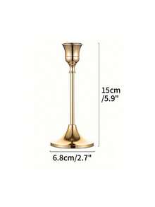 12pcs Elegant Brass Candle Holders, High-End Black Candle Holders - Metal Desktop Candle Holders, Suitable For Dining Table Centerpiece, Romantic Lacquered Candle Holders, Applicable For Wedding Decor, Party, Birthday, Home Atmosphere (Candles Not Included) - Multicolor - View 16