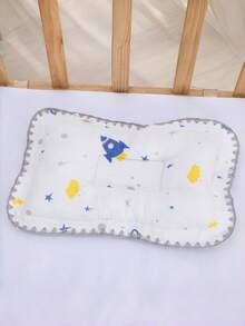 1pc Newborn Pillow, Breathable Baby Pillow, Cute Cartoon Bear Design, Soft & Comfortable, Washable, Suitable For Baby Boys And Girls