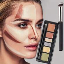 VERONNI Full Coverage Concealer Kit With Brush - 6-Shade Nude Matte Cover Up Palette, Buildable Waterproof & For All Light Beige Types, Under-Eye Corrector, Foundation & Face Makeup For Dark Circles, Blemishes - Nhiều màu - Xem 12