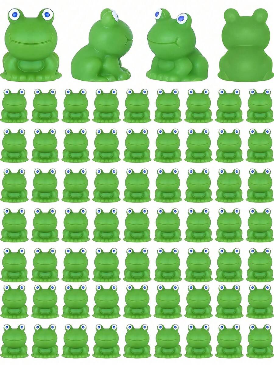 1/5/10/20/50/100 pièces Mini grenouilles décoration de jardin, petites grenouilles en plastique, figurines miniatures de grenouilles en résine pour jardin de fées miniature, décoration de paysage de mousse - Multicolore - Voir 1