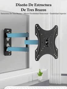 Soporte De TV Monitor Pantalla Vesa Articulado De 17 A 47 Pulgadas - Negro - Ver 8