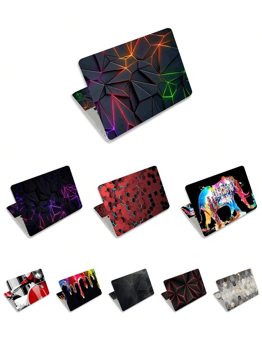 笔记本电脑贴膜贴纸 15.4 英寸 15.6 英寸笔记本电脑乙烯基贴膜保护套（含 2 条腕带贴膜） - 彩色 - 查看 1