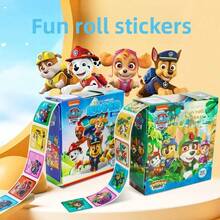 Paw Patrol Fun Roll-And-Paste Shiny Cartoon Laser Kids Stickers - For Kindergartens - Reward Stickers - WAAW Team Stickers - Children's Reward Stickers - Roll-And-Paste Cards - Boys And Girls Cards - Cartoon Sticker Cards - Fun ToysFun Roll-And-Paste Shiny Cartoon Laser Kids Stickers - For Kindergartens - Reward Stickers