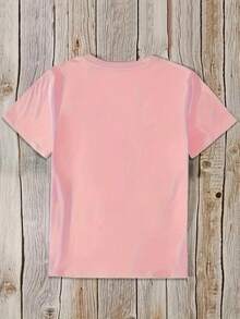 Spring Tops Women's Racing Pattern T-Shirt - Y2K Retro Racing Design Speed Text Print - Non-See-Through Loose Top, Suitable For Motorcycle Sports And Daily Street Wear - Spring Summer Women's Clothing, Short Sleeve T-Shirt, Bright Print Shirt Loose And Comfortable Summer - hồng - Xem 2