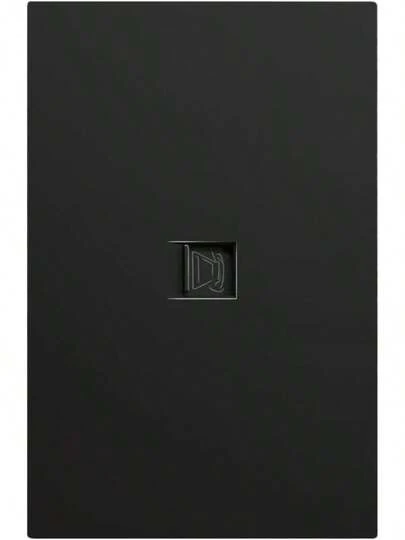 Placa Luxury APL-608 Artlite, Contacto Telefónico, Policarbonato + Hierro Galvanizado, 15A, Color Negro, Materiales de Alta Calidad, Skin Feel