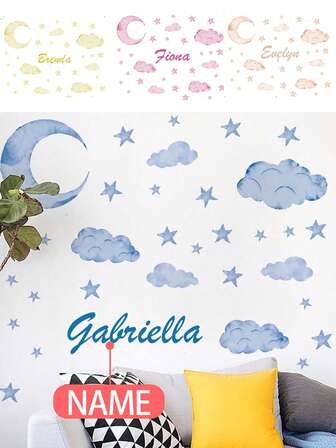 1 st - Anpassad tapet - Anpassade ornament Rumsdekoration För Flickor Flickor, Hem Självhäftande Barnkammardekor Flicktapet Avtagbara Väggklistermärken För Personliga Gåvor Väggdekor Vardagsrum, Vardagsrumsdekor, Fönsterklistermärken – Söt & Kreativ Väggdekoration För Väggkonst Barnrumsdekor Sovrumsdekoration