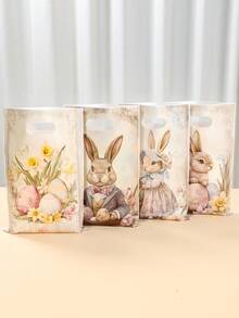 50个复活节兔子礼品袋，复活节兔子复活节彩蛋礼品包装袋，复活节派对用品，复活节装饰品，复古复活节带提手礼品袋，复活节小礼品袋，复活节糖果袋，复活节收纳袋，复活节购物袋，复活节餐桌装饰，复活节房间装饰，复活节家居装饰，复活节户外装饰，春季装饰，复活节礼品袋，派对小礼物 - 復活節復古 - 查看 12