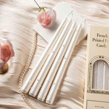 2pcs/Set 25cm European Style Pearl Long Waxless Candle Sticks, 2.2cm/0.86inch Diameter, Suitable For Home Decor, Party, Dining Table Decor, Holiday Gift, Dinner, Events/Party, Relaxation/Meditation, Ambient Lighting - Silver - View 13