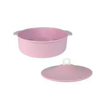 Tortillero de plástico con tapa, capacidad 1/2 kilo, tortillero para mesa, fiestas - Rosa - Ver 5